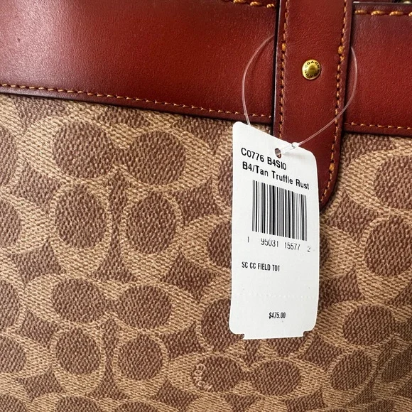 NWT COACH Field Carriage & Signature Coated Canvas Tote - Picture 6 of 11